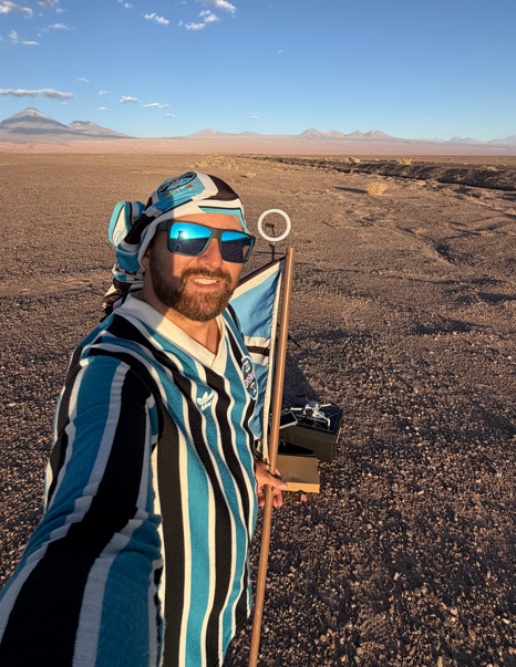 Gui com o fusca azul